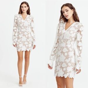 NWT Anthropologie Adelyn Rae Karli Lace White Dress Sz XL